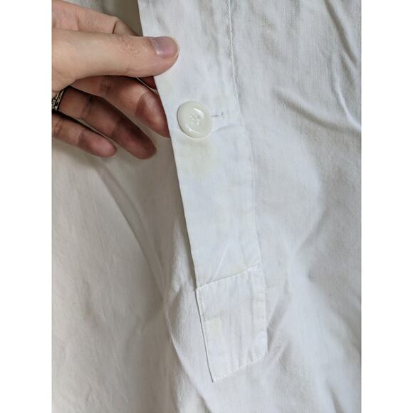 Towncraft by Penny Women White Cotton 3/4 Sleeve 1/2 Button Front Tunic Size L - Picture 4 of 4
